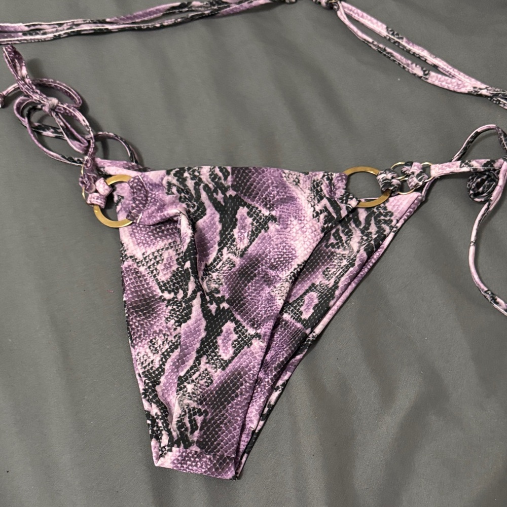 Fashion Nova Lavender Snake Print Bikini - Picture 10 of 11